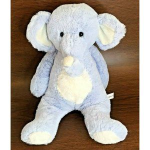 People Pals Blue/White Elephant Plush Lovey 15" Super Soft Stuffed Animal Toy